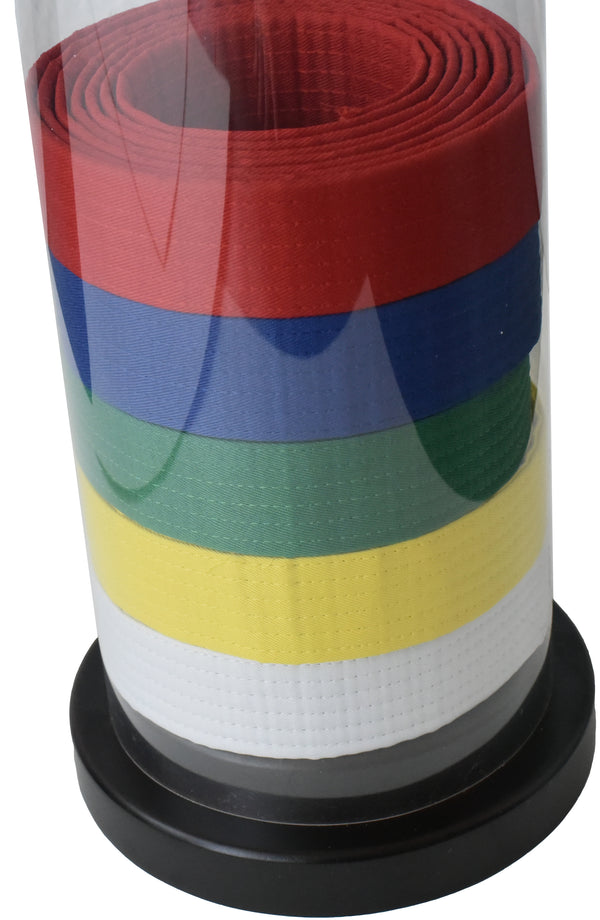 Belt Display Case, 10Belt / 6Belt Cylinder for Taekwondo, Karate, Ji