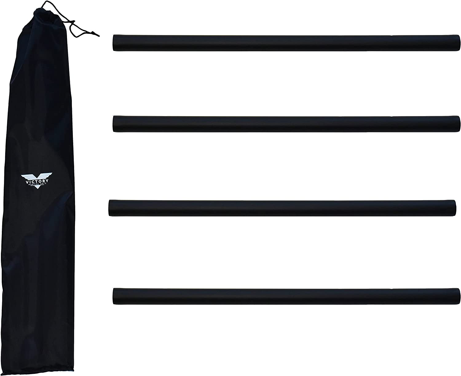 Foam Padded Escrima Sticks for Safe Practice Training with Carry Bag Case - 4 Pack