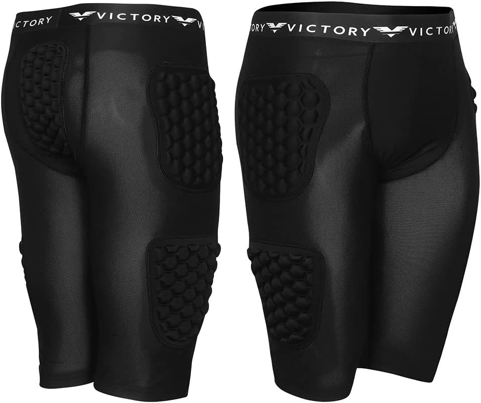 Protective Padded Compression Shorts for Snowboard, Skate, Ski, Football, Basketball - Hip, Butt and Tailbone Padding